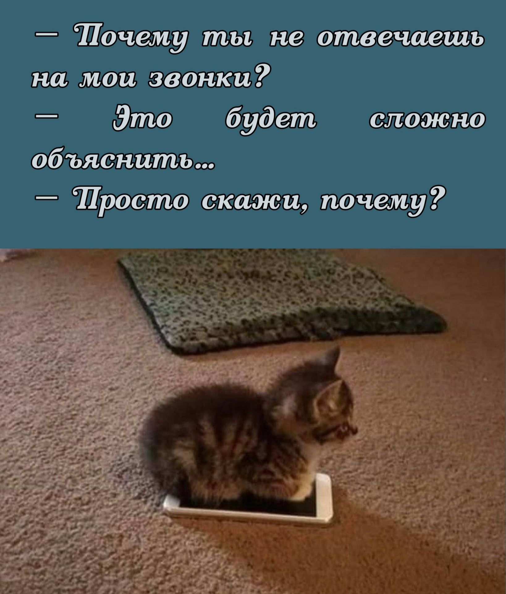 Почему ты не отвечаешь на мой звонки Это будет сложно Просто скажи почему