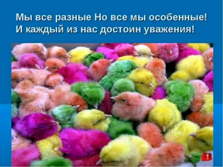 Мы все разные На все мы особенные и кшкдый из нас достоин уважения