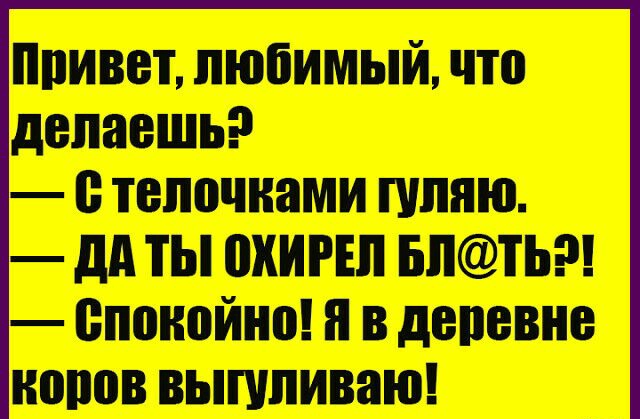 даты 0 коров выг привет, любимый, что делаешь?  Э телочкан ми гуляю. Эхирел блтьэ!  Аншой но! Я в деревне ули ваю!