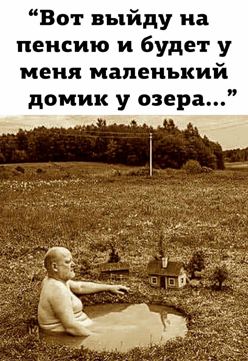 Вот выйду на пенсию и будет у меня маленький домик у озера