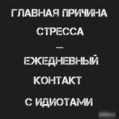 ГЛАВНАЯ ПРИЧИНА СТРЕССА ЕЖЕДНЕВі ЫЙ КОНТАКТ С ИДИОТАМИ