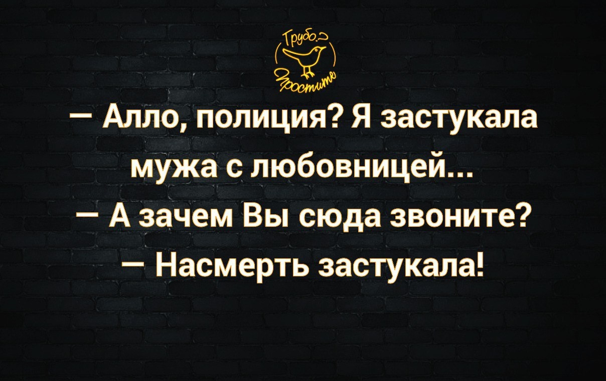 Алис полиция Я застукала мУжа с любовницей А зачем Вы сюда звоните Насмерть застукала