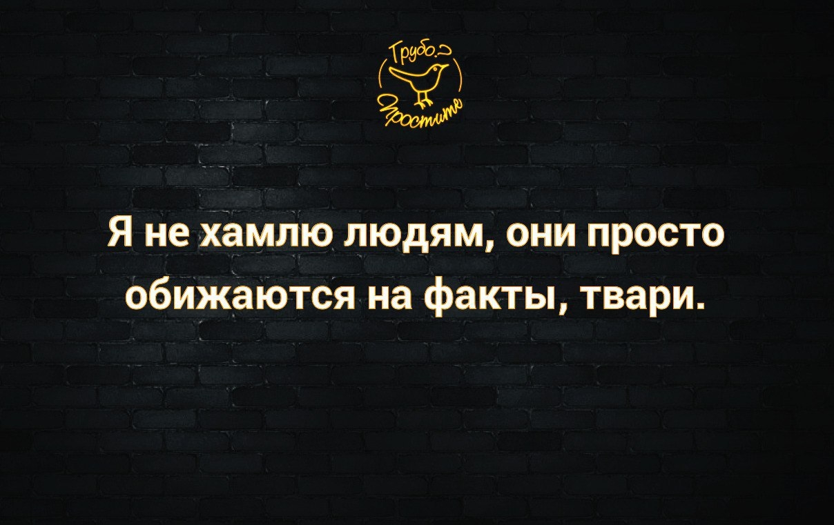 233 Я не хамлю людям они просто обижаются на факты твари