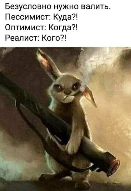 Безусловно нужно валить Пессимист Куда Оптимист Когда Реалист Кого