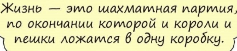 Жизно это шахматная партия по окончании которой и коращ и к пешки Аожатся 6 одну коробку