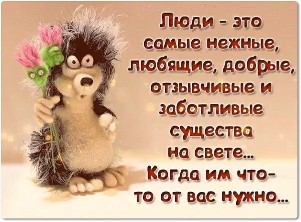 существо На свете Когда им что то от все нужно