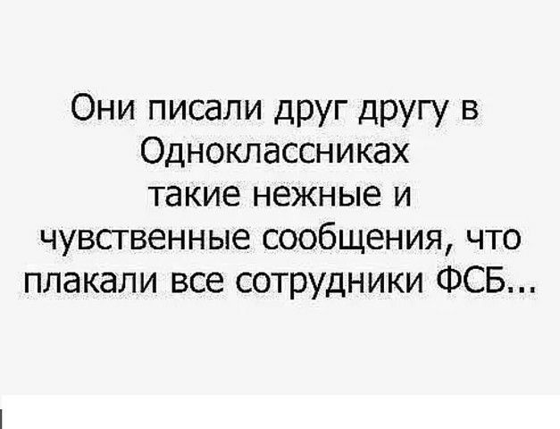 Они писали друг другу в Одноклассниках такие нежные и чувственные сообщения что плакали все сотрудники ФСБ