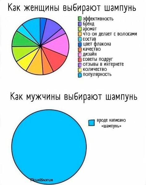 Как женщины выбирают шампунь аффиктивнопь бренд аромат что он делает волосами состав Цвет флакона качество Ш дизайн советы подруг отзывы в интернете количество популярность Как мужчины выбирают шампунь вроде написано шнипуиь