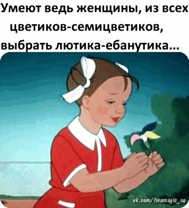 УМЕЮТ ведь ЖЕНЩИНЫ ИЗ ВСЕХ ЦВЕТИКОВ СЕМИЦВЕТИКОВ выб атьлютика ебан ика