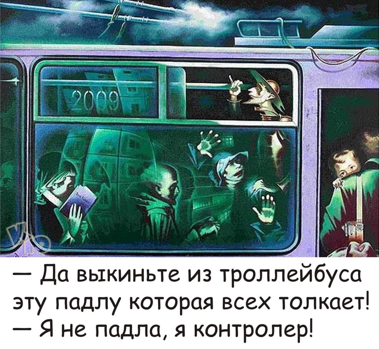 Да вьткиньте из троллейбуса эту падлу которая всех толкает Я не падла я контролер