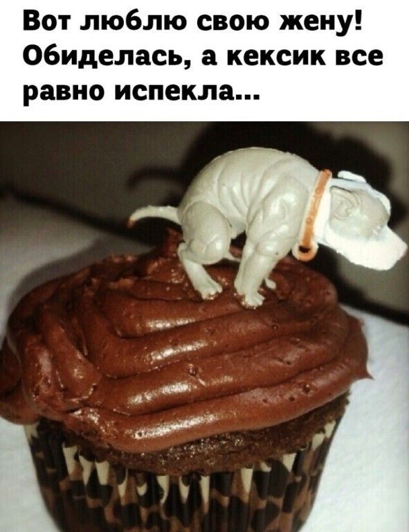 Вот люблю свою жену обиделась а кексик все равно испекла