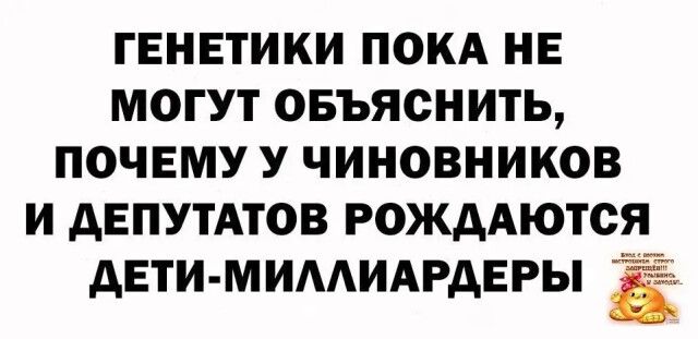 Генетики пока не могут объяснить, почему у чиновников и депутатов рождаются детимиллиардеры 8