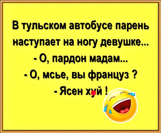 В тульском автобусе парень наступает на ногу девушке 0 пардон мадам О мсье вы француз Ясен хуйЮ