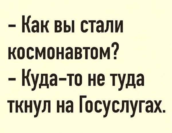 Как вы стали космонавтом Куда то не туда ткнул на Госуслугах
