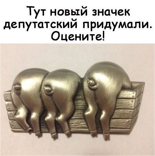 Тут новый значек депутатский придумали Оцените