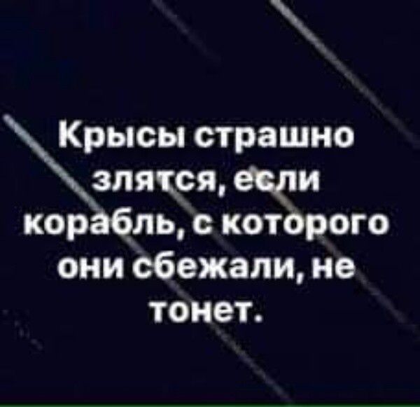 Крысы страшно зтщся при корабль котёрого они сбежали ие тонет