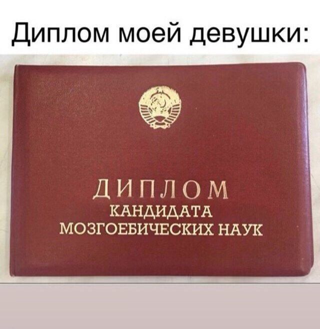 Диплом моей девушки Д И П Л О М КАНДИДАТА мозговвичвских НАУК