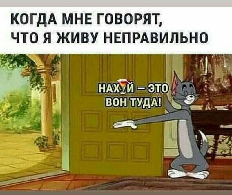 КОГДА МНЕ ГОВОРЯТ ЧТО Я ЖИВУ НЕПРАВИЛЬНО чт Р НАХ_И ЭТО вон ТУДА дп А