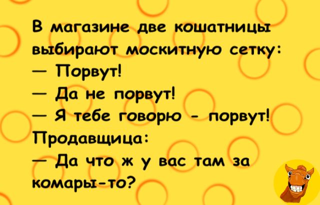 В мпгаэигьдвв кашатниц выдирают москитную _сстку Порвуті да_ не порвутіо Япбс говорю _порвутіо Продавщицш О 39 Гдда чточж у вас там кота нік то О А