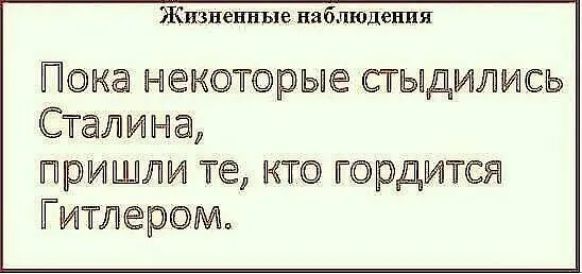 Жизненные пяблшдешп Пока некоторые стыдились Сталина пришли те кто гордится Гитлером