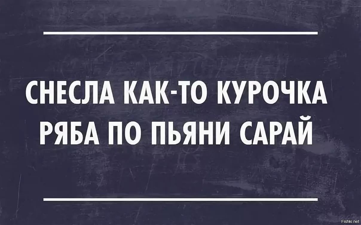 СНЕСЛА КАК ТО КУРОЧКА РЯБА ПО ПЬЯНИ САРАЙ