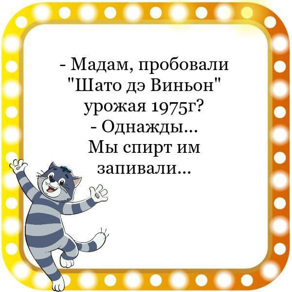 Мадам пробовали Шато дэ Виньон урожая 1975г Однажды МЫ спирт ИМ заливали 090000