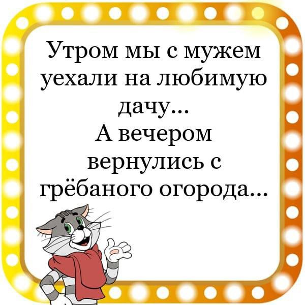 ПШ Утром МЫ с мужем уехали на любимую дачу А вечером вернулись с