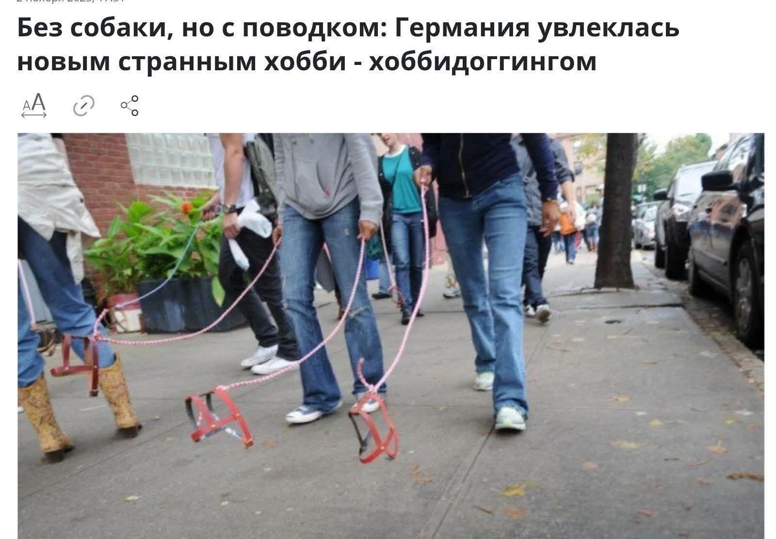 Без собаки, но с поводком: Германия увлеклась новым странным хобби - хоббидоггингом