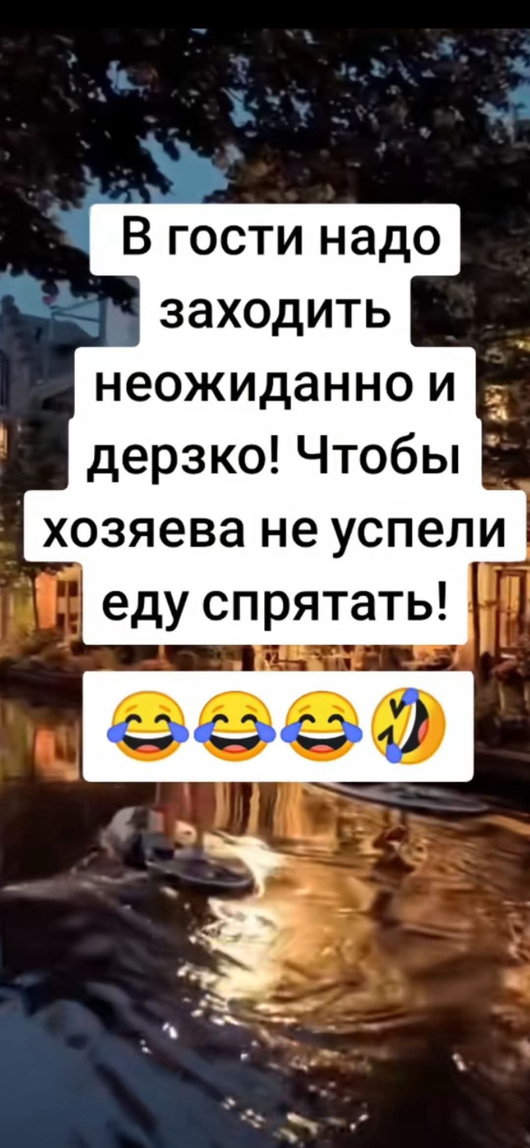 В гости надо заходить неожиданно и дерзко! Чтобы хозяева не успели еду спрятать!