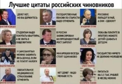 Лучшие цитаты российских чиновников