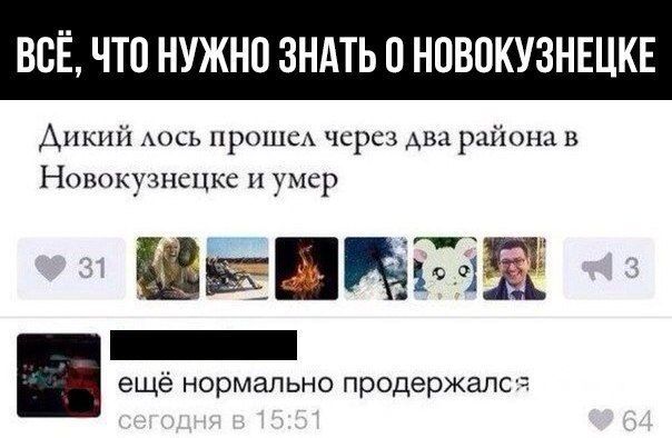 ВСЁ ЧТ0 НУЖНО ЗНАТЬ НПВПКУЗНЕЦКЕ Дикий АОСЬ прошш чл рез два района в Новокузнецке и умер ЕЁЕЪПЫ ещё нормально продержали
