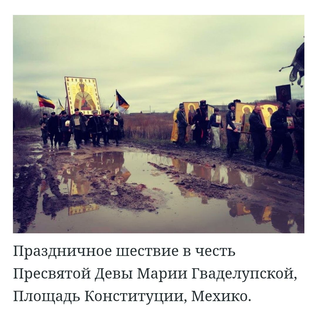 Праздничное шествие в честь Пресвятой Девы Марии Гваделупской Площадь Конституции Мехико