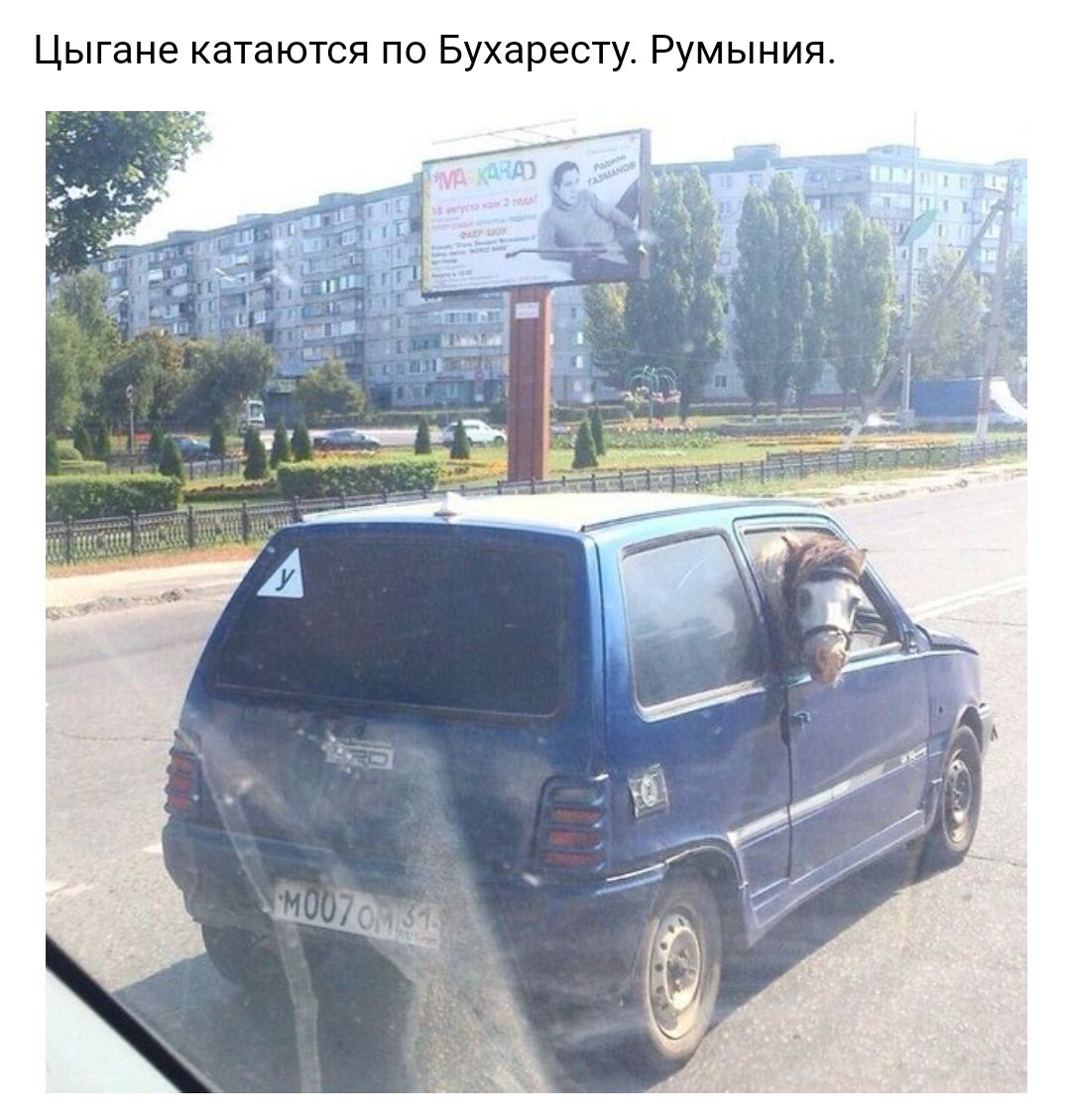 Цыгане катаются по Бухаресту Румыния