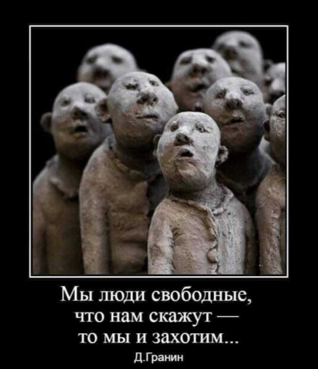 Мы люди свободные что нам скажут _ то мы и законы дГранин