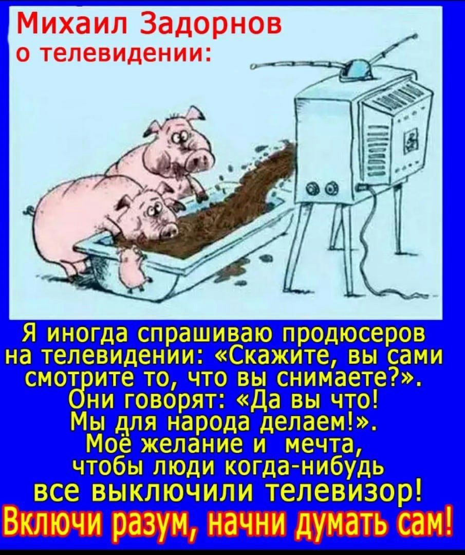 Михаил Задорнов О ТЕЛЕВИДЕНИИ