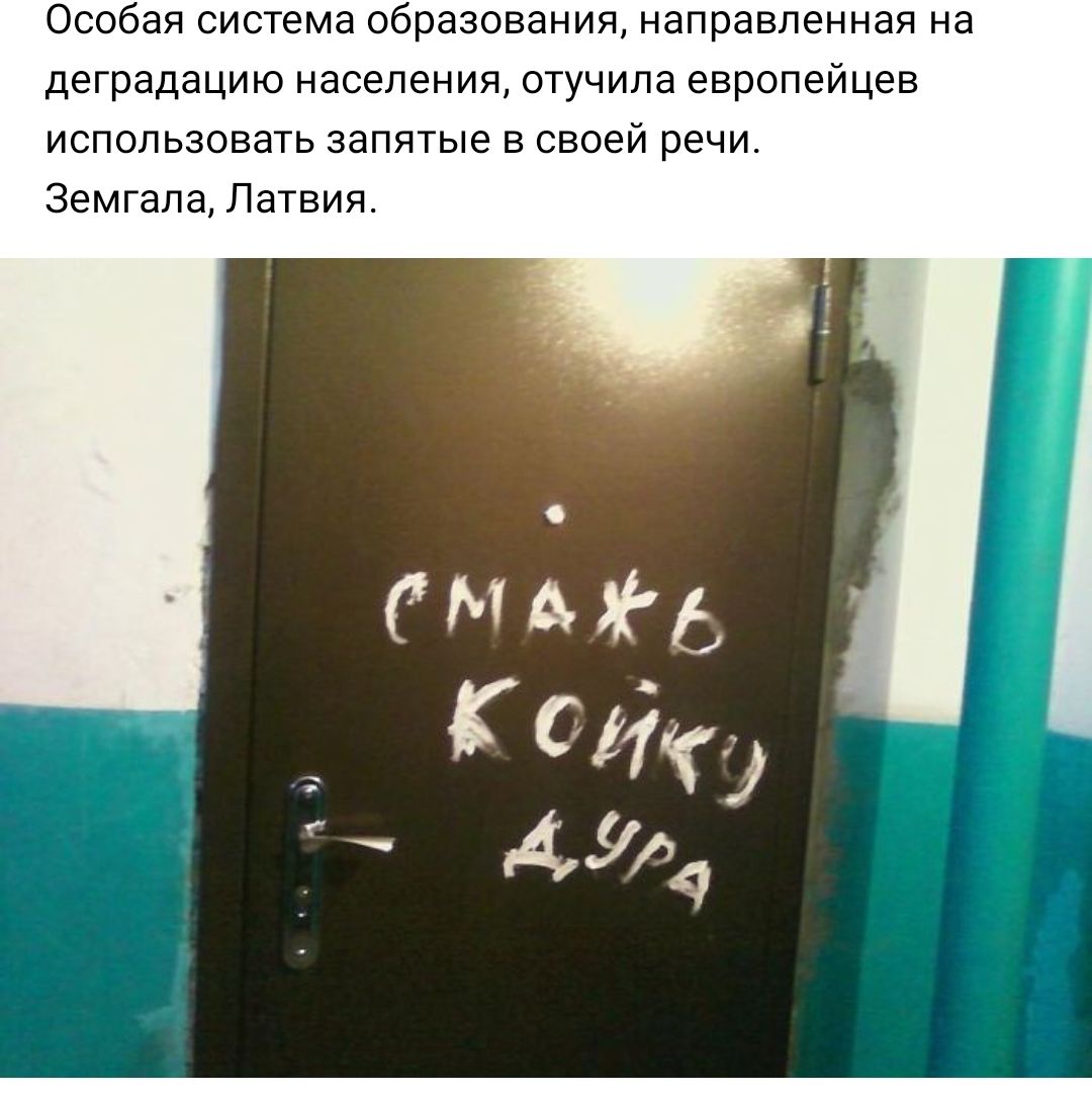 Особая система образования направленная на деградацию населения отучипа европейцев использовать запятые в своей речи Земгала Латвия