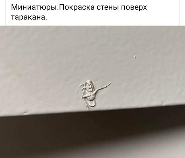 МиниатюрыЛокраска стены поверх таракана