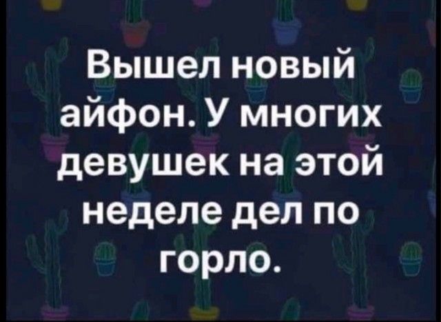 Вышел новый айфон У многих девушек на этой неделе дел по горло
