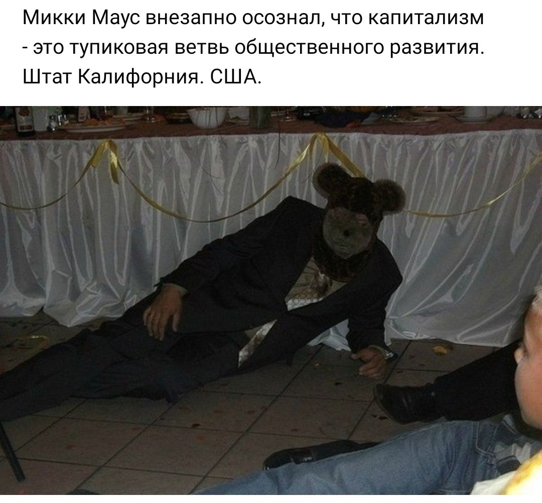 МИККИ МЭУС ВНЗЗЭПНО ОСОЗНЭЛ ЧТО КЭПИТаЛИЗМ ЭТО ТУПИКОВЭЯ ВЗТВЬ общественного РЭЗВИТИЯ Штат Калифорния США