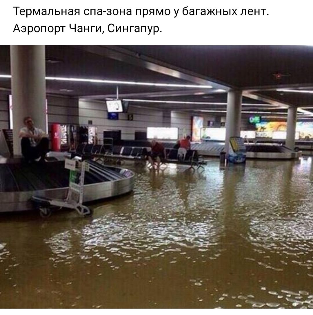 Термальная спа зона прямо у багажных лент Аэропорт Чанги Сингапур