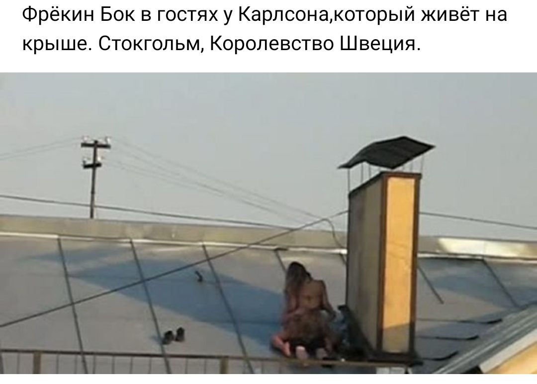 Фрёкин Бок в гостях у Карлсонакоторый живёт на крыше Стокгольм Королевство Швеция