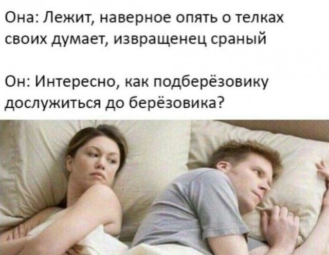 Она Лежит наверное опять о телках своих думает извращенец сраный Он Интересно как подберёзовику дослужиться до берёзовика