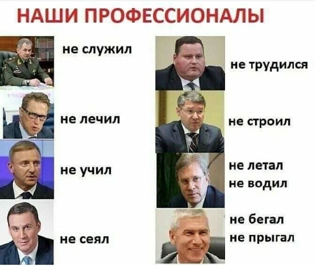 НАШ И П РОФЕССИОЕНАЛ Ы не СЛУЖИЛ не трудился не СТРОИП не летал не водил не бегал не сеял не ПРЬГаЛ ЕЖ
