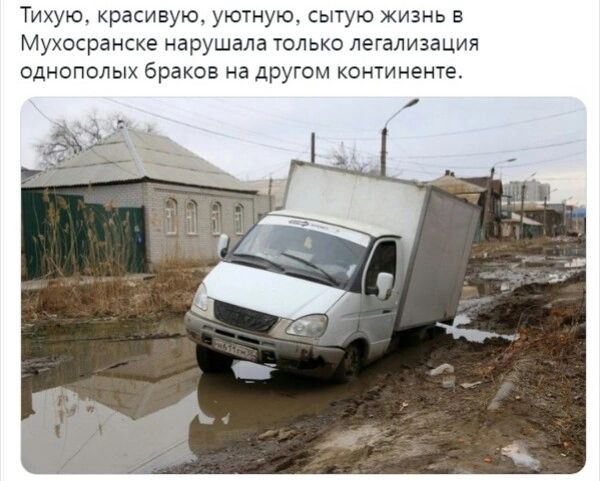 Тихую, красивую, уютную, сытую жизнь в мухосранске нарушала только легализация однополых браков на другом континенте.