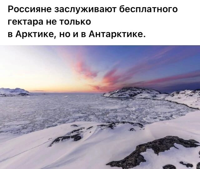 Россияне заслуживают бесплатного гектара не только в Арктике но и в Антарктике