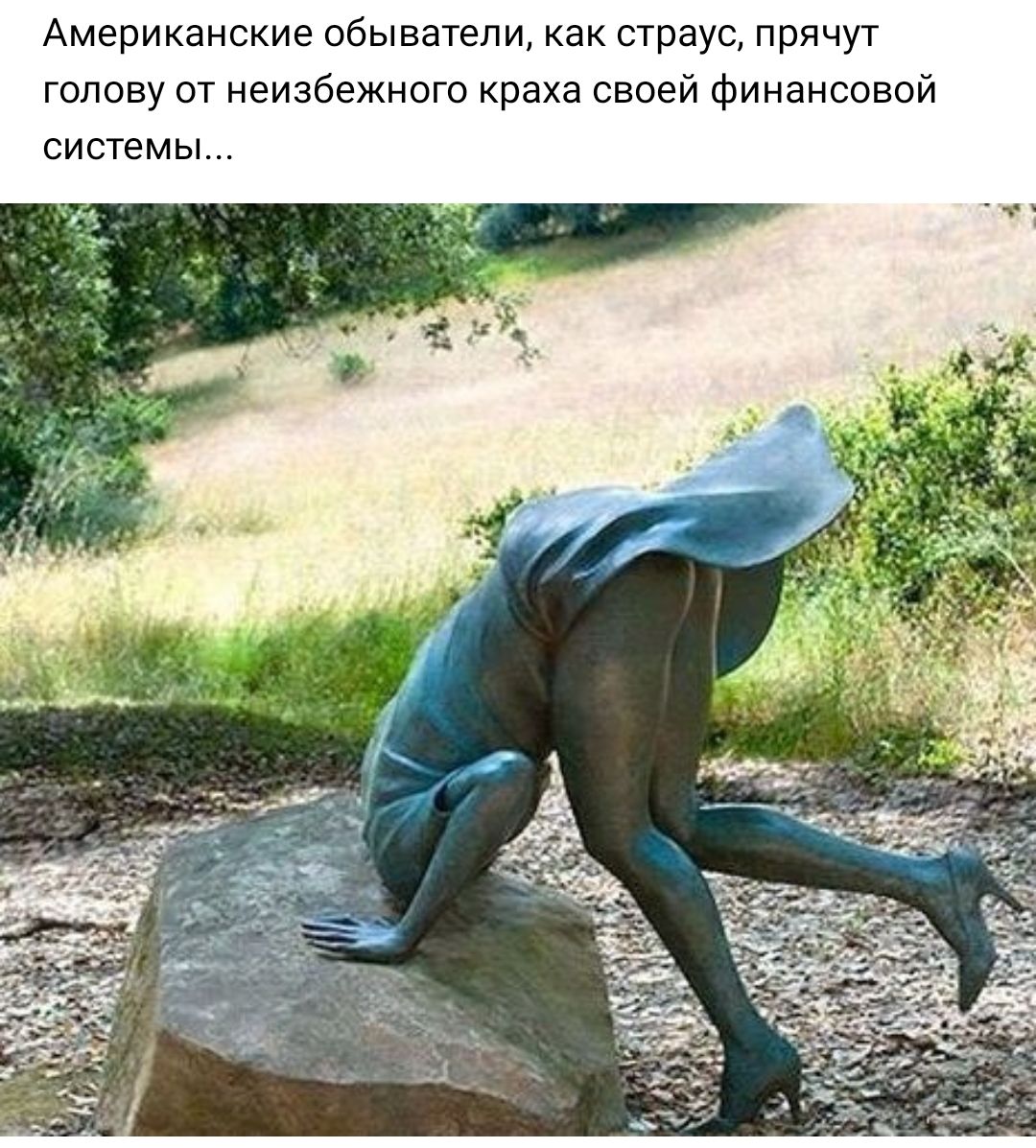 Американские обыватели как страус прячут голову от неизбежного краха своей финансовой системы