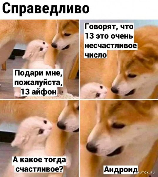 Справедливо Говорят что 13 это очень _ О иесчастпивое ЧИСЛО Подаримие ПОЖМУЙСЗ _ __13 айфон и 1 Ч и Эт А какое тогда счастливое Андронд