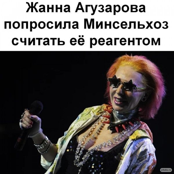 Жанна Агузарова попросила Минсельхоз считать её реагентом