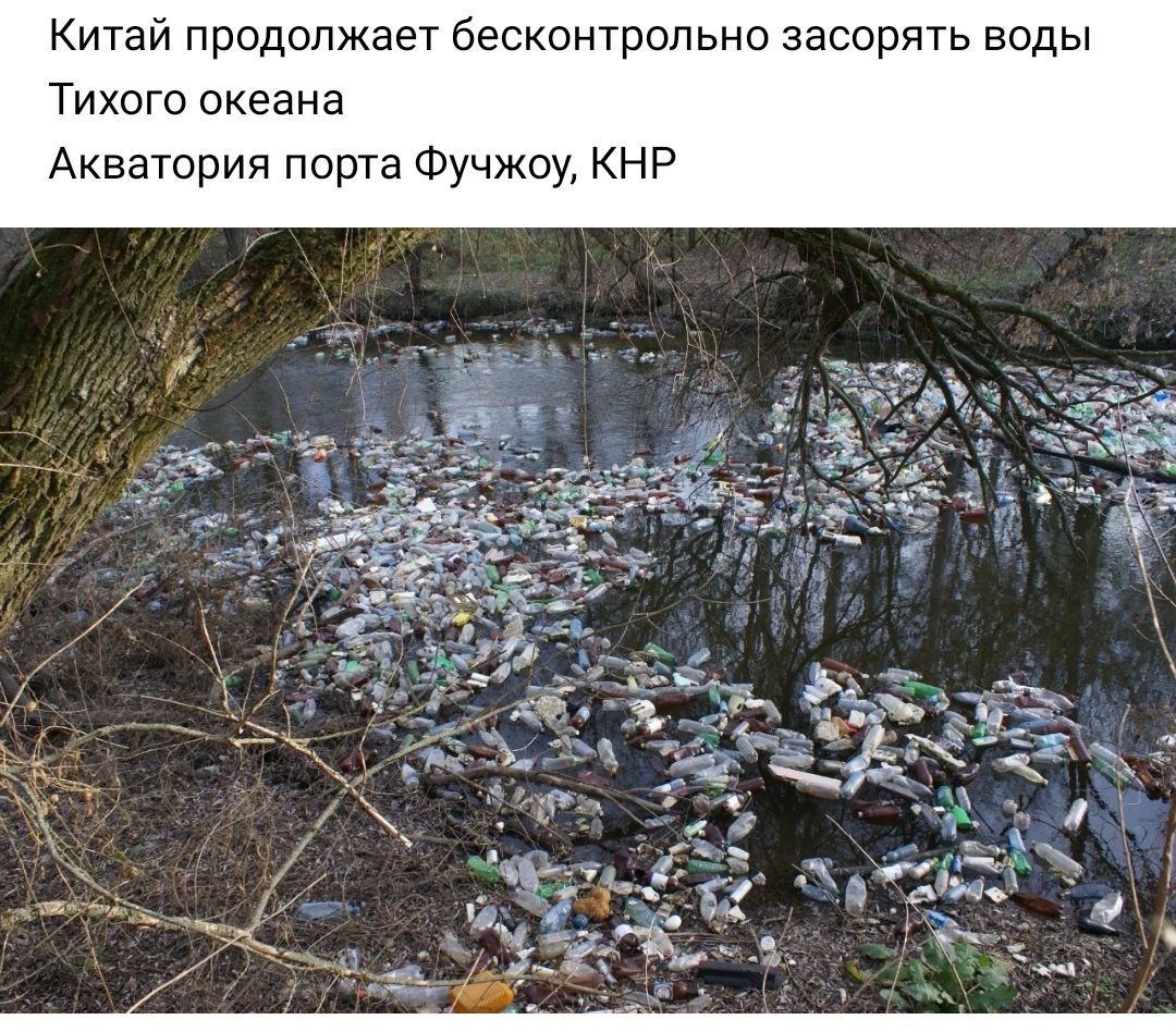 Китай продолжает бесконтрольно засарять воды Тихого океана Аквзтория пота Фучжоу КНР