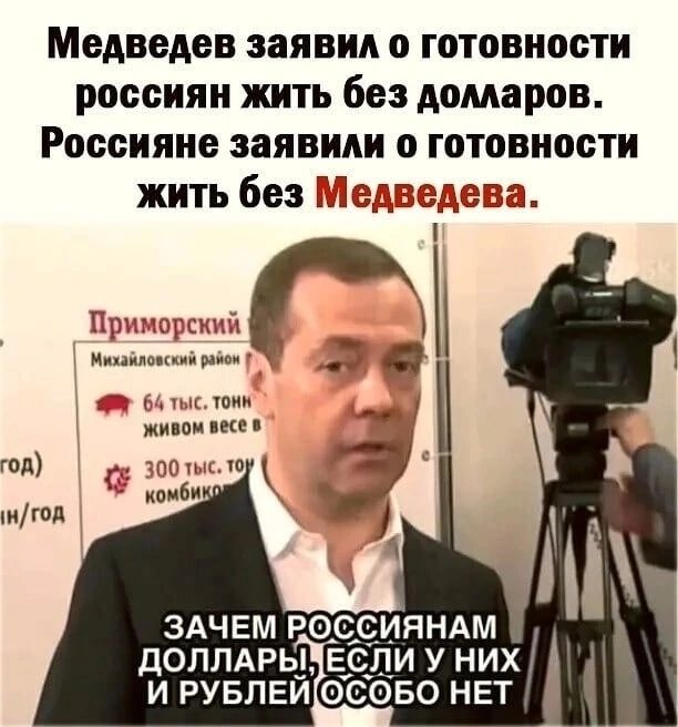 Медведев заявил о готовности россиян жить без дома ров Россияне заявили о готовности жить без Медведева Принцсм и _ гк и жипои ние